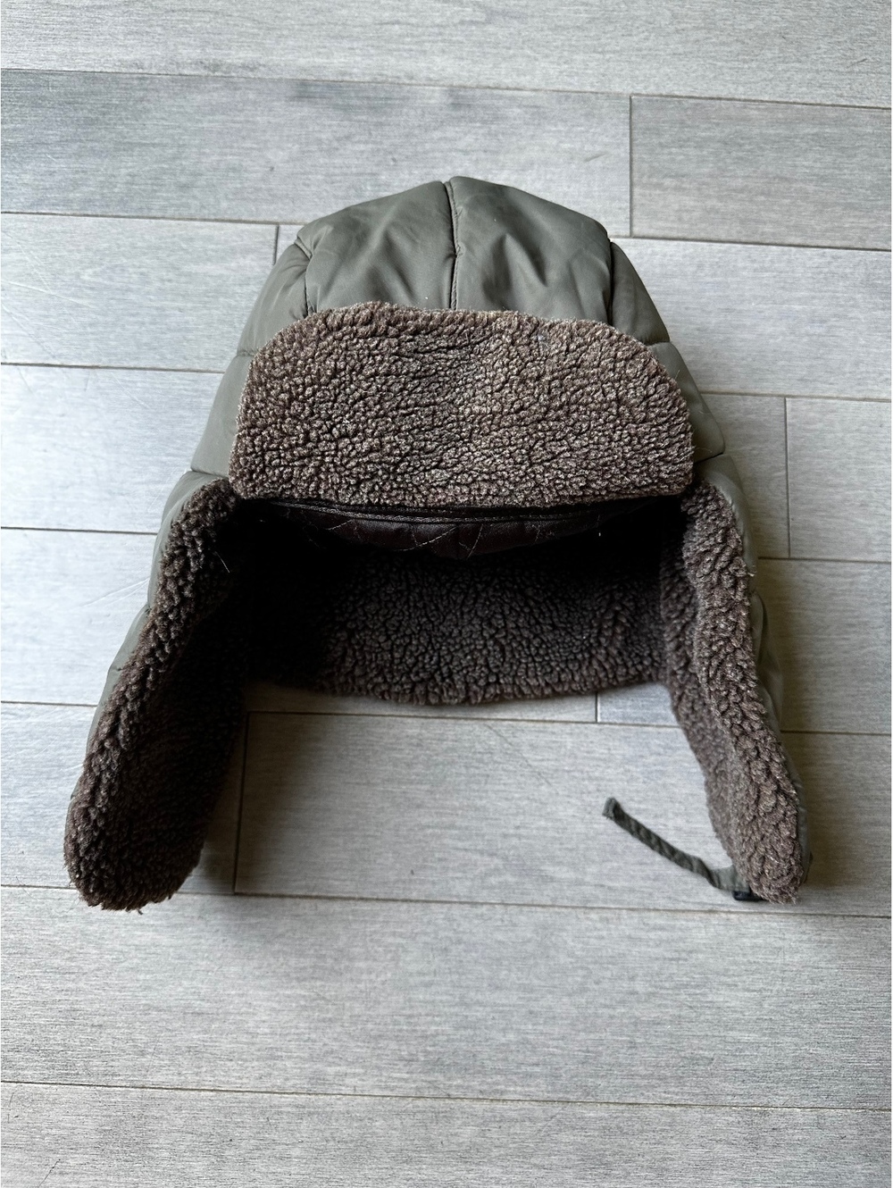 REI Kids Winter Trapper Hat with Ear Flaps Quilted Sherpa Warm 7-14 Years